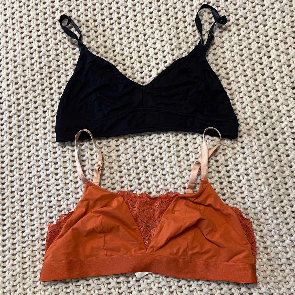 Two Bralettes Size Large
